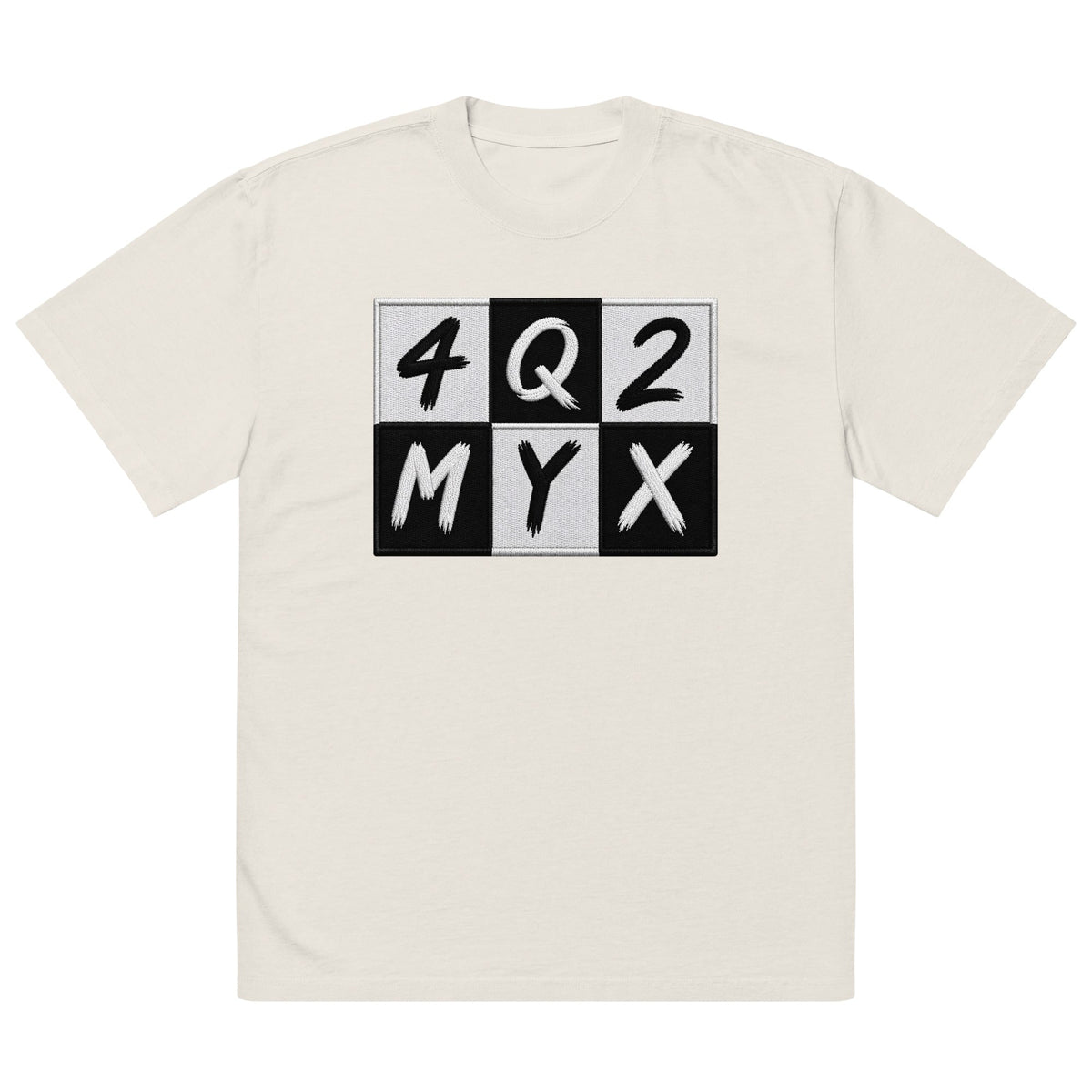 4Q 2 MY X Premium Oversized Faded T-Shirt | Unisex Statement Streetwear Tee | Brandabubble - Brandabubble