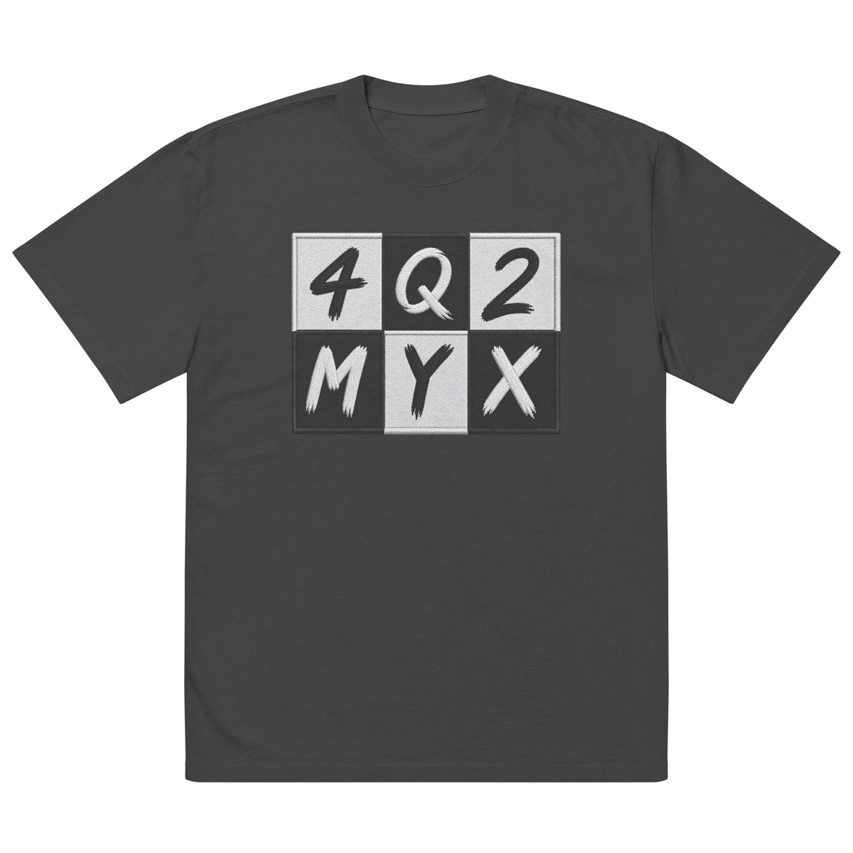4Q 2 MY X Premium Oversized Faded T-Shirt | Unisex Statement Streetwear Tee | Brandabubble - Brandabubble