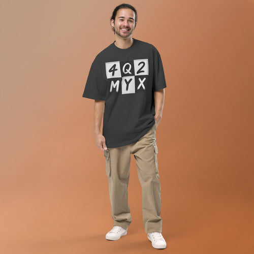 4Q 2 MY X Premium Oversized Faded T-Shirt | Unisex Statement Streetwear Tee | Brandabubble - Brandabubble