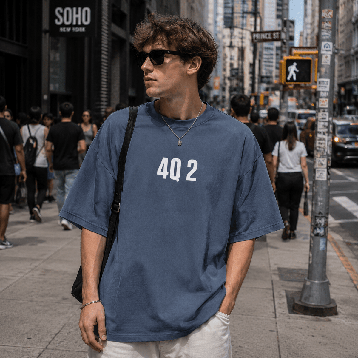 4Q 2 Oversized Faded T-Shirt | Premium Heavyweight Streetwear Tee | Brandabubble - Brandabubble