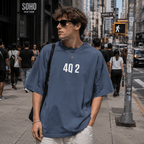 4Q 2 Oversized Faded T-Shirt | Premium Heavyweight Streetwear Tee | Brandabubble - Brandabubble