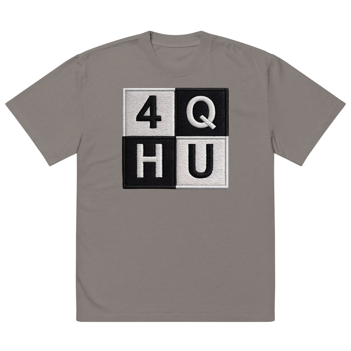 4Q HU Premium Oversized Faded T-Shirt | Unisex Heavyweight Graphic Tee | Brandabubble - Brandabubble