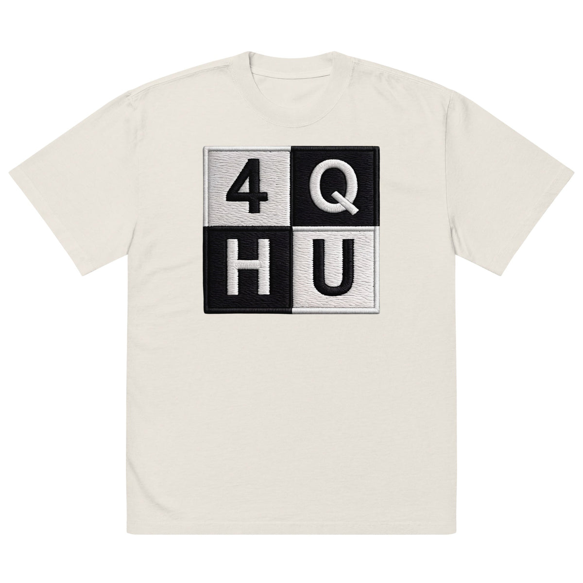 4Q HU Premium Oversized Faded T-Shirt | Unisex Heavyweight Graphic Tee | Brandabubble - Brandabubble