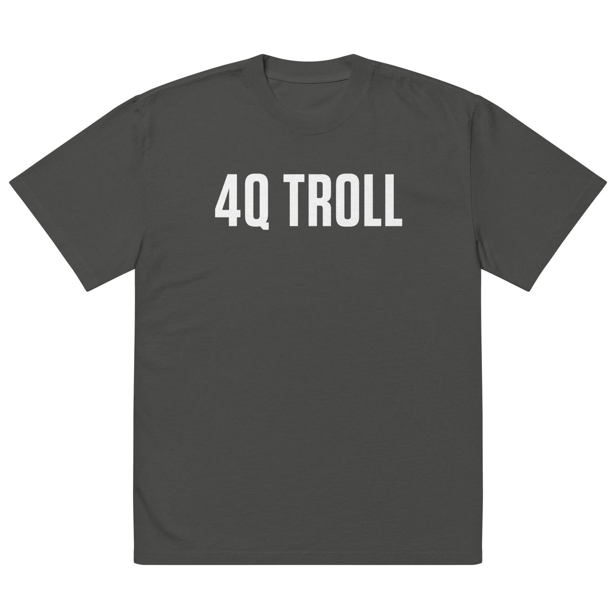 4Q Troll Oversized Faded T-Shirt | Premium Heavyweight Streetwear Tee | Brandabubble - Brandabubble