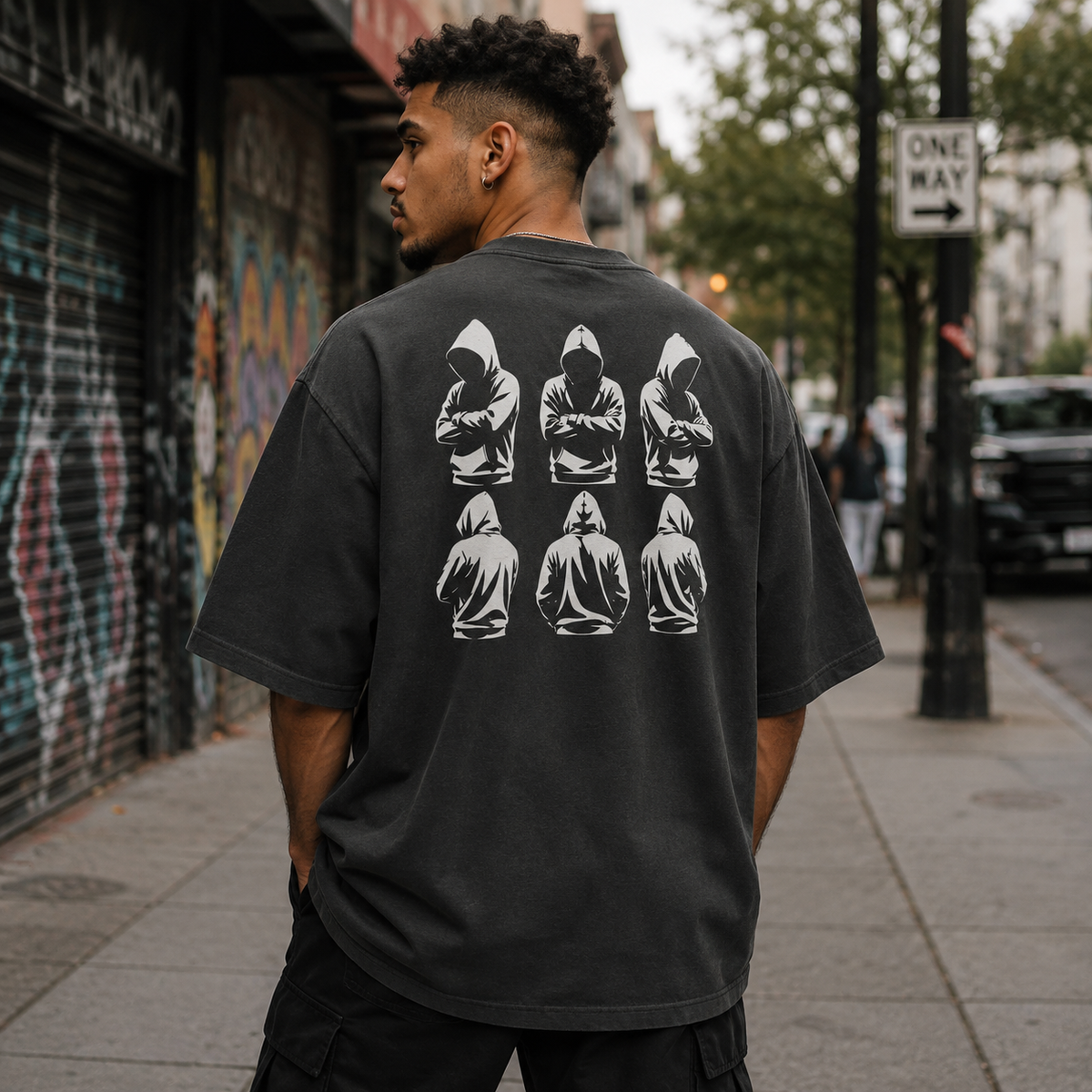 Hate Hoodies Premium Oversized Faded T-Shirt | Unisex Graphic Streetwear Tee | Brandabubble