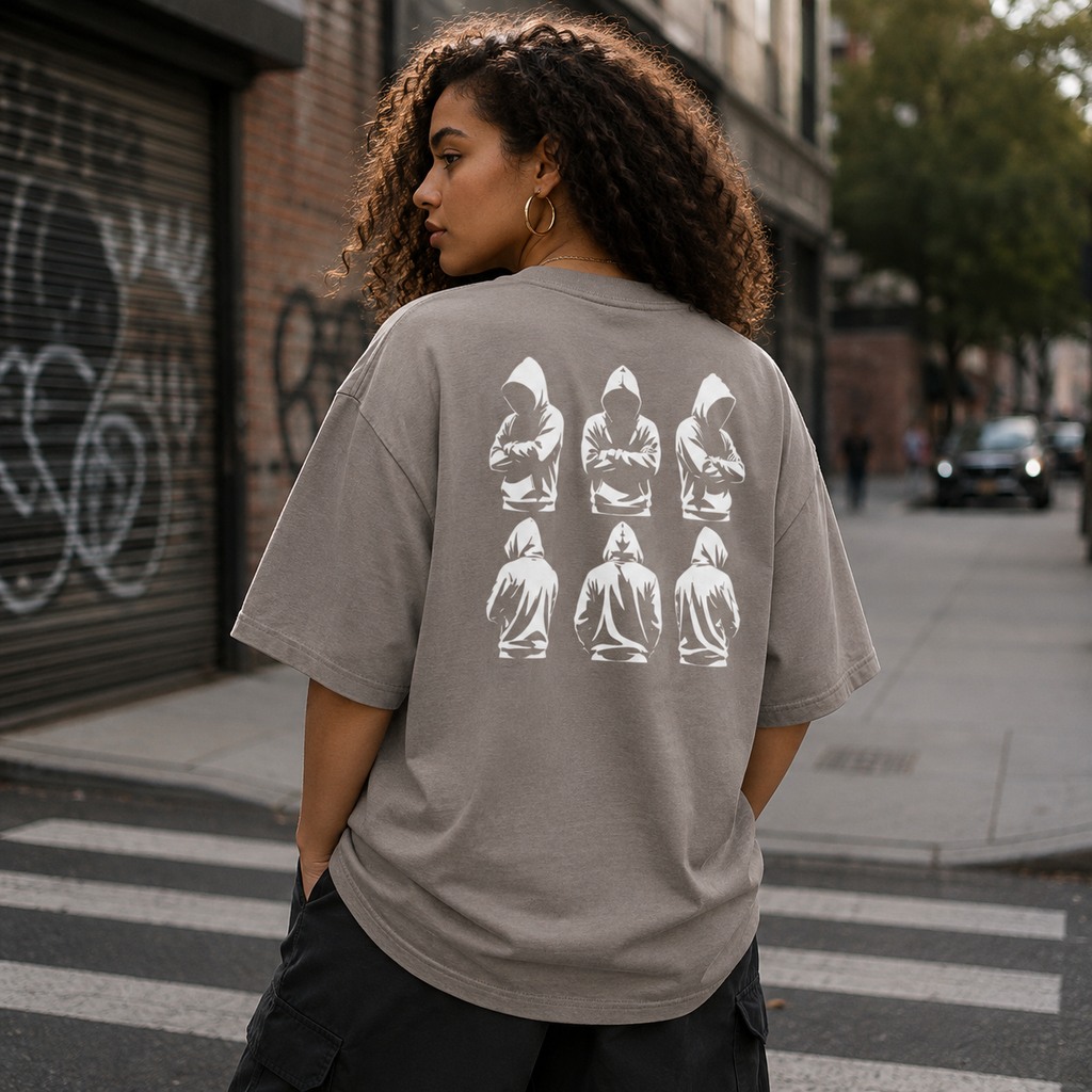 Hate Hoodies Premium Oversized Faded T-Shirt | Unisex Graphic Streetwear Tee | Brandabubble