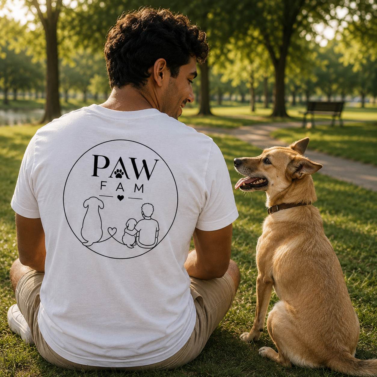 Paw Fam Doodle Premium Heavyweight T-Shirt | Unisex Graphic Tee | Brandabubble