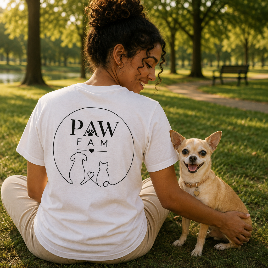 Paw Fam Doodle Premium Heavyweight T-Shirt | Unisex Graphic Tee | Brandabubble