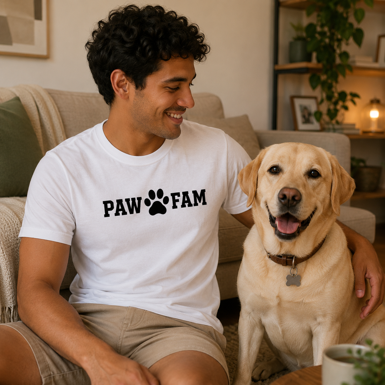 Paw Fam Doodle Premium Heavyweight T-Shirt | Unisex Graphic Tee | Brandabubble