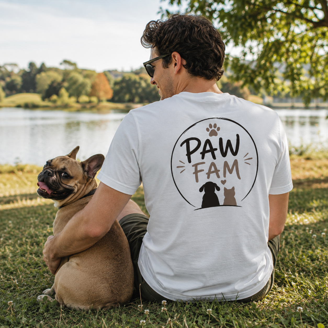 Paw Fam Doodle Premium Heavyweight T-Shirt | Unisex Graphic Tee | Brandabubble