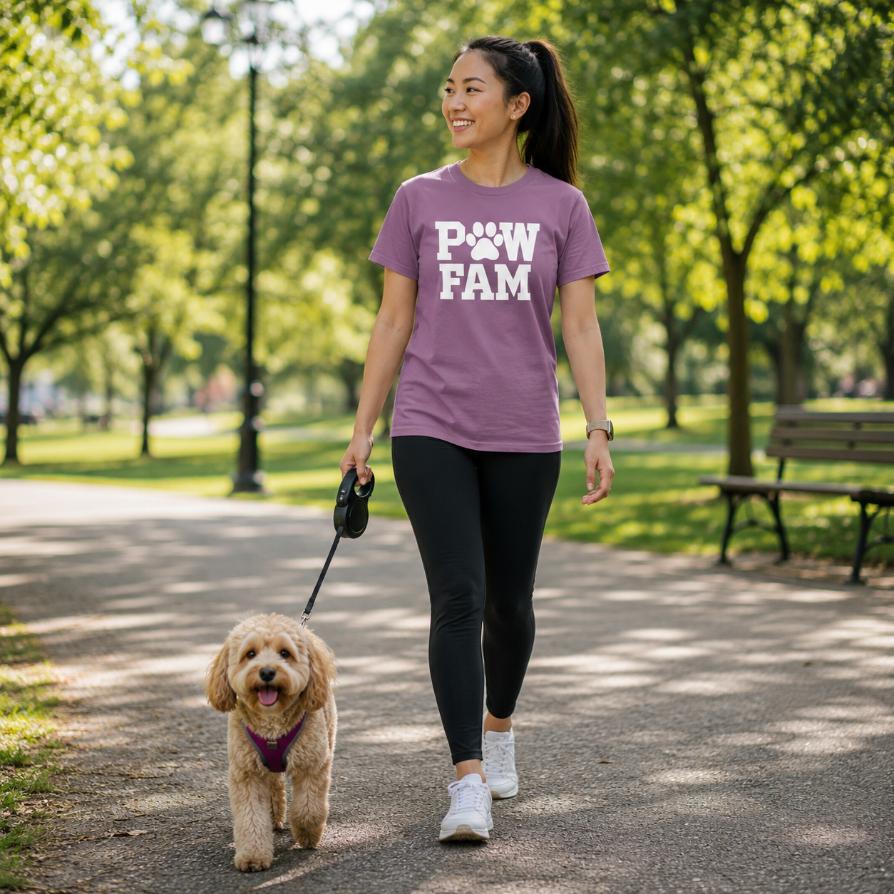 PAW FAM Classic Premium Heavyweight T-Shirt | Unisex Dog & Pet Lover Tee | Brandabubble