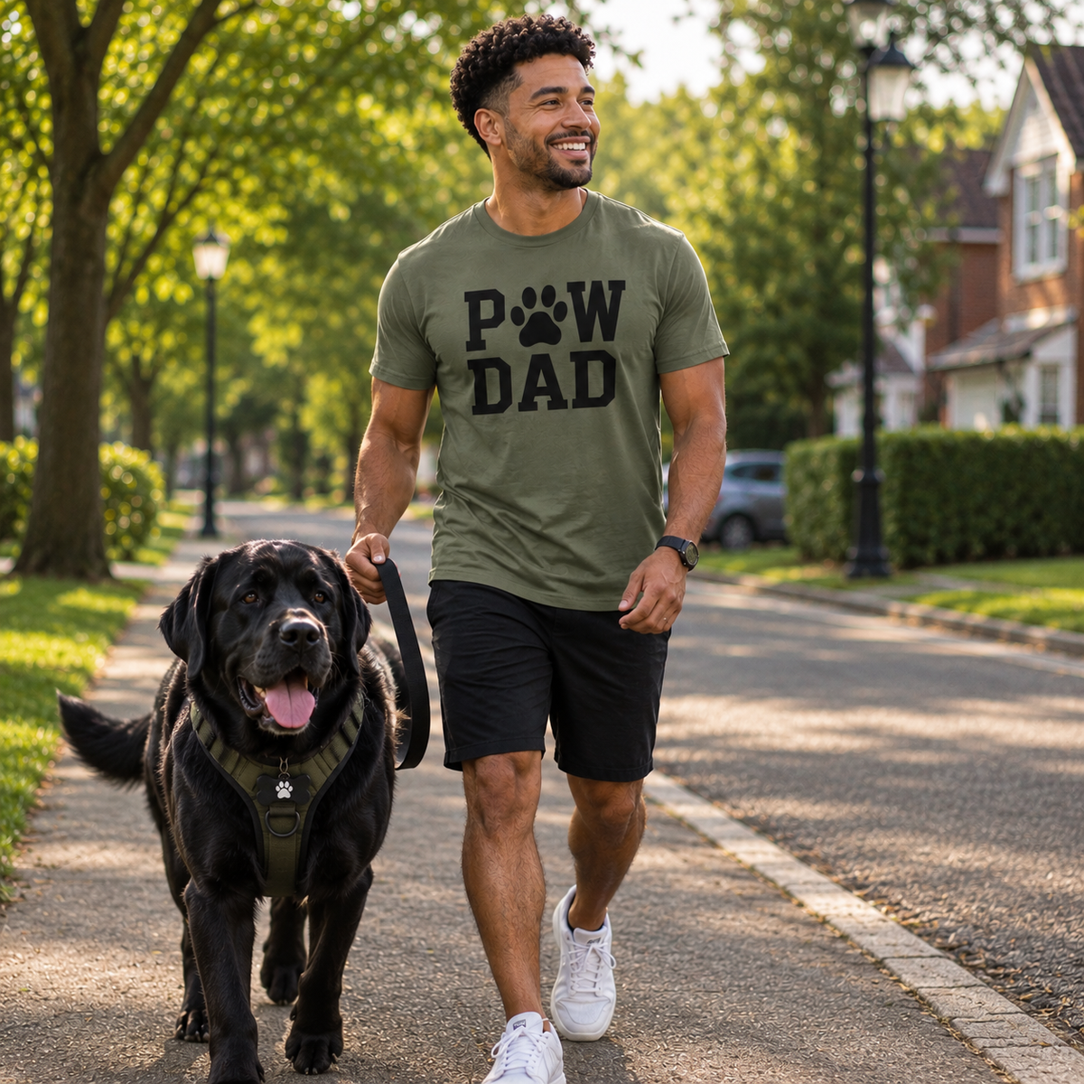 PAW DAD Classic Premium Heavyweight T-Shirt | Unisex Dog & Pet Dad Tee | Brandabubble