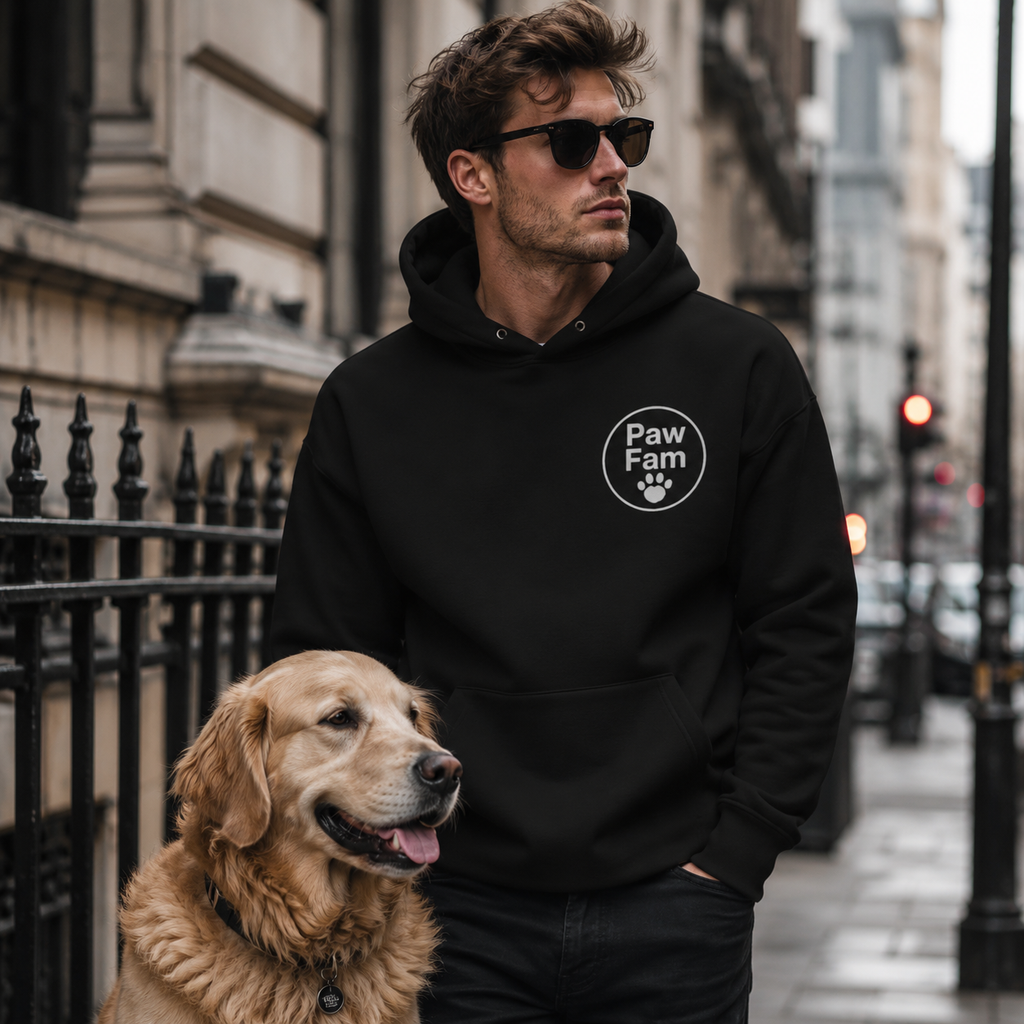 PAW FAM Premium Embroidered Dog Lover Hoodie | Unisex Pullover | Brandabubble