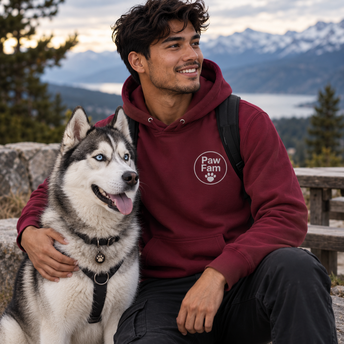 PAW FAM Premium Embroidered Dog Lover Hoodie | Unisex Pullover | Brandabubble