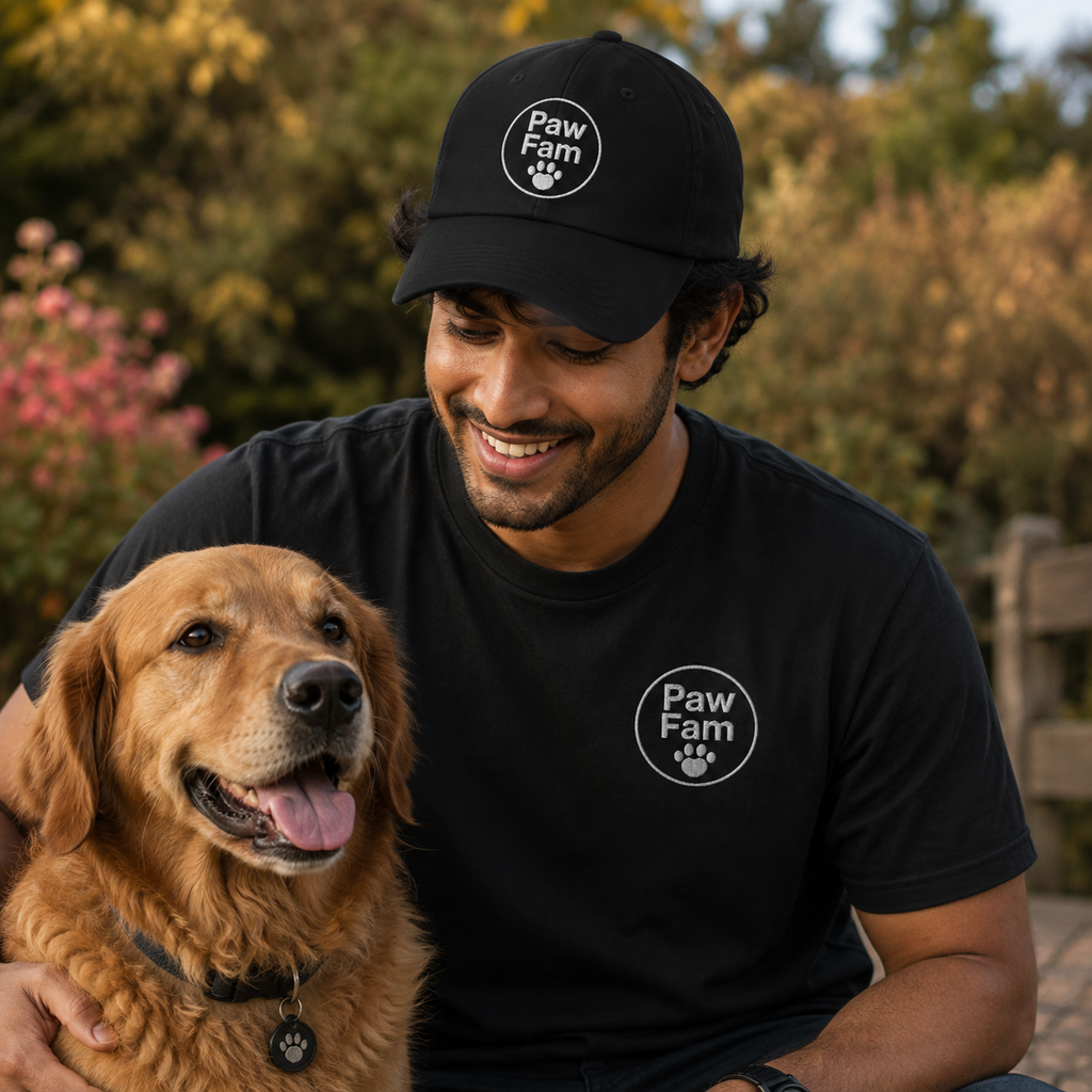 PAW FAM Dog Lover Premium 3D Puff Embroidered Classic Dad Hat | Unisex | Brandabubble