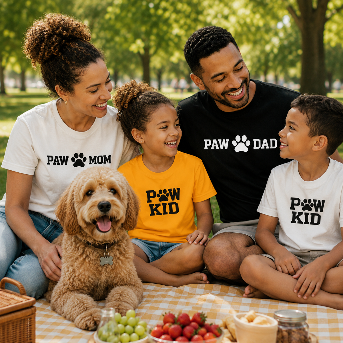 PAW MOM Premium Heavyweight Printed T-Shirt | Unisex Dog & Pet Mom Tee | Brandabubble