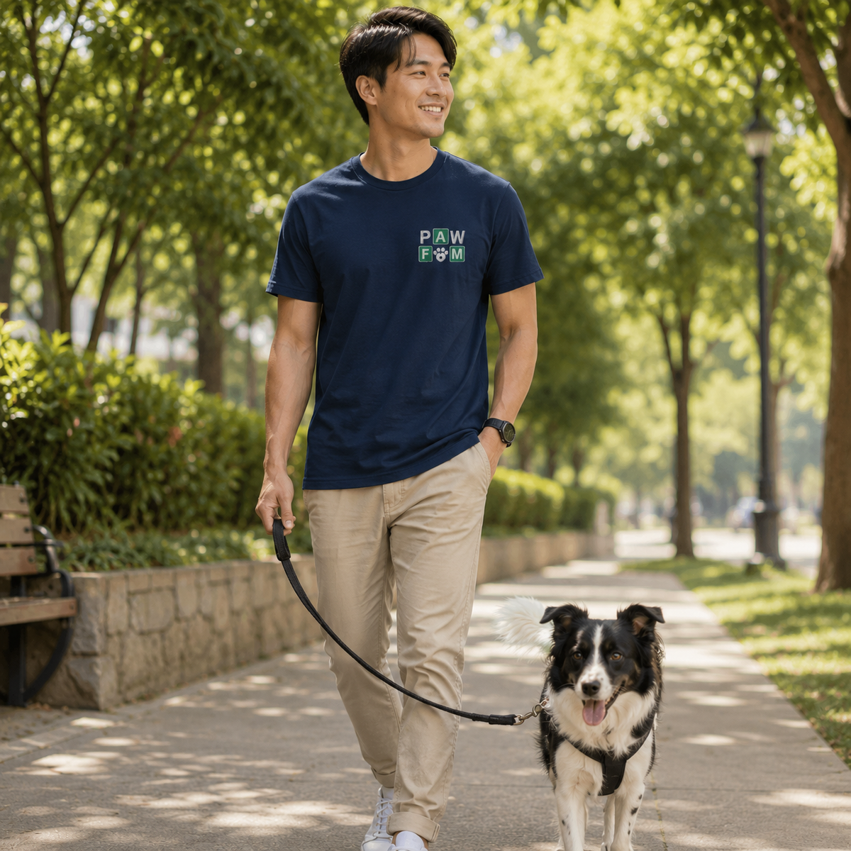 Paw Fam Signature Embroidered Heavyweight T-Shirt | Unisex Dog & Pet Lover Tee | Brandabubble