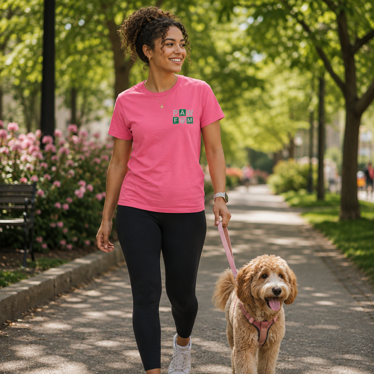 Paw Fam Signature Embroidered Heavyweight T-Shirt | Unisex Dog & Pet Lover Tee | Brandabubble