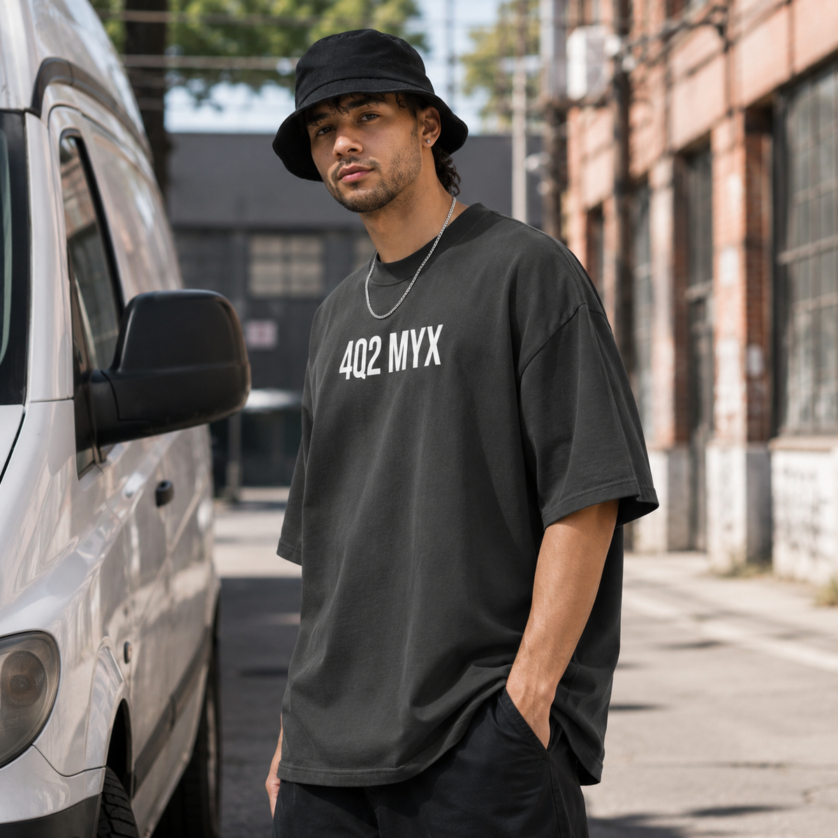 4Q2 MYX Unisex Oversized Faded T-Shirt | Premium Heavyweight Streetwear Tee | Brandabubble