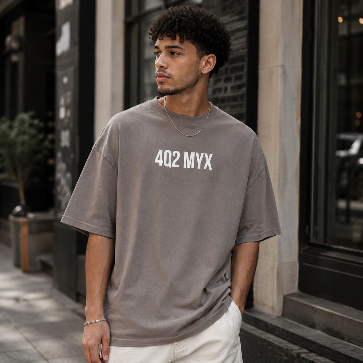 4Q2 MYX Unisex Oversized Faded T-Shirt | Premium Heavyweight Streetwear Tee | Brandabubble