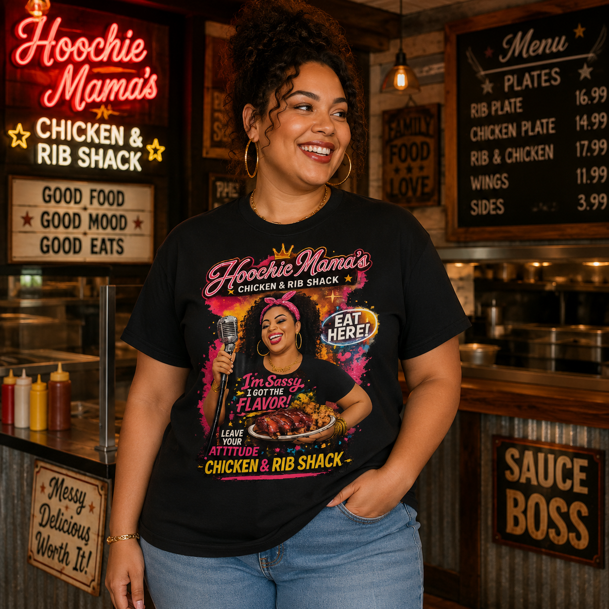 Hoochie Mama's Premium Unisex Heavyweight T-Shirt | Garment-Dyed Cotton Tee | 18+ | Brandabubble