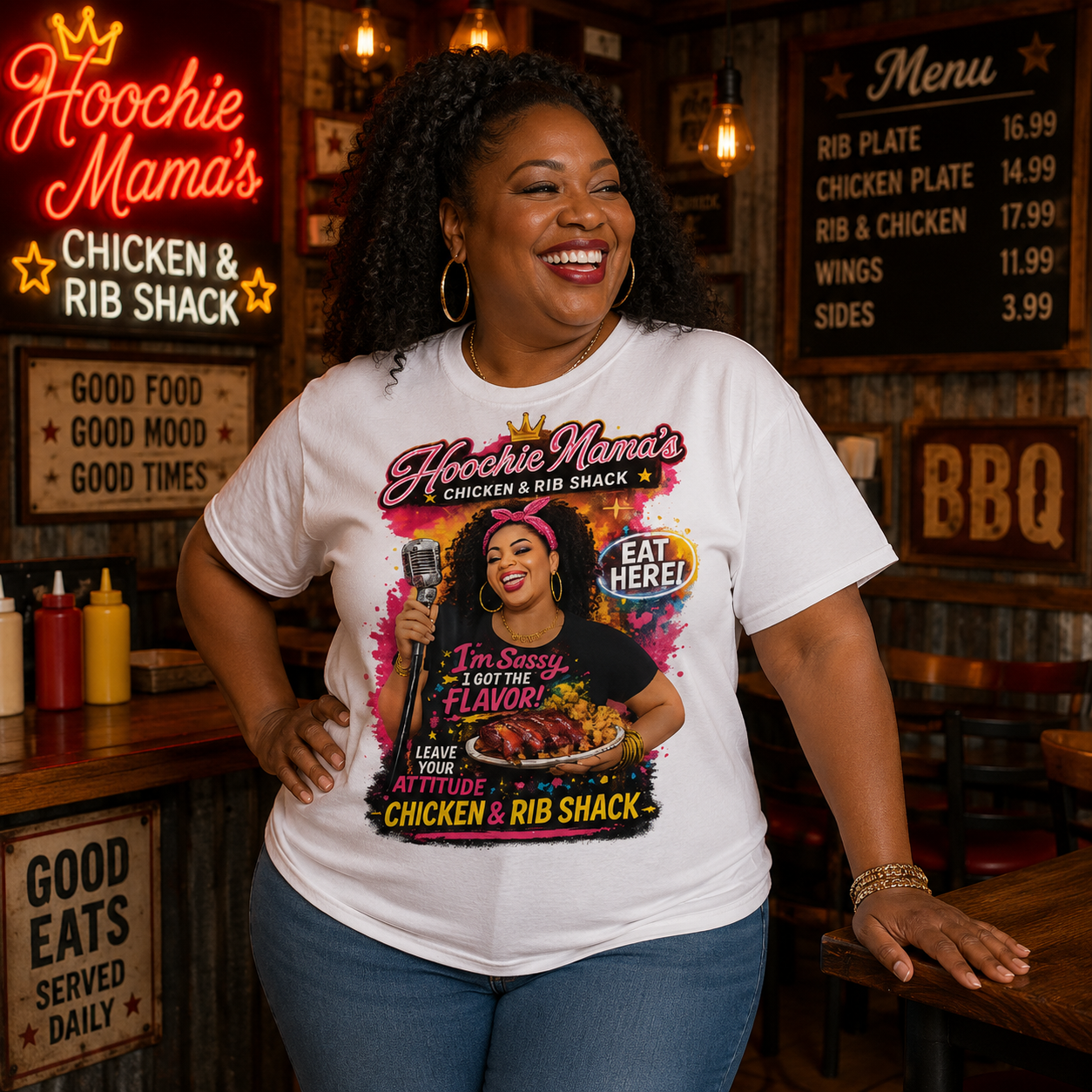 Hoochie Mama's Premium Unisex Heavyweight T-Shirt | Garment-Dyed Cotton Tee | 18+ | Brandabubble
