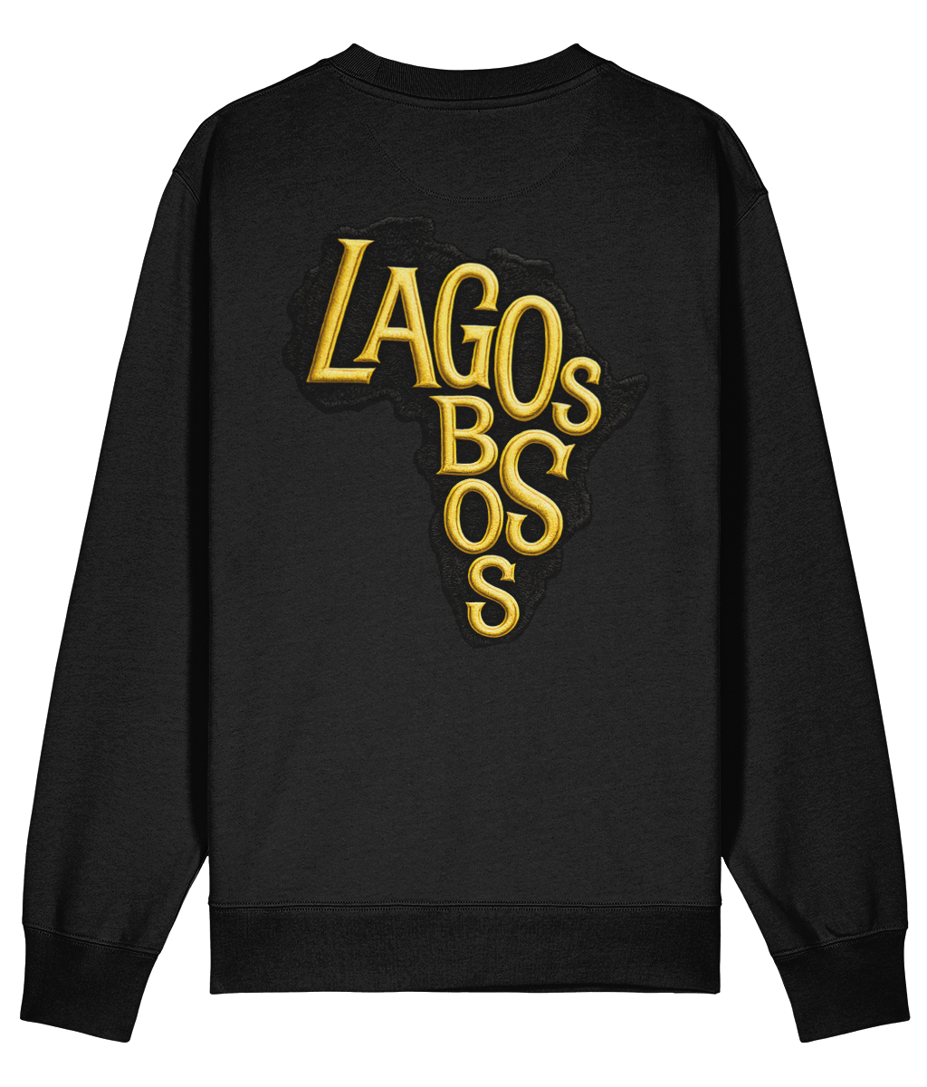 Lagos Boss Premium Organic Sweatshirt | Unisex Embroidered & DTF Streetwear | Brandabubble