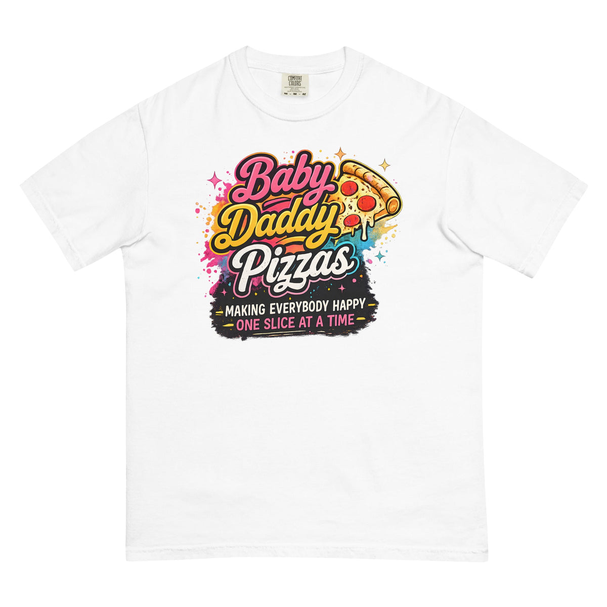 Baby Daddy Pizzas Premium Unisex Heavyweight T-Shirt | Garment-Dyed Cotton Tee | 18+ | Brandabubble - Brandabubble