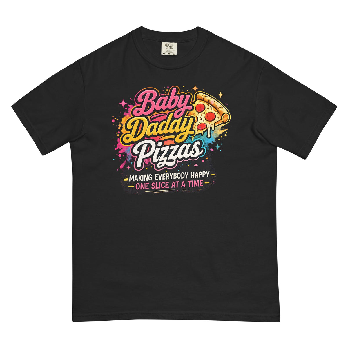 Baby Daddy Pizzas Premium Unisex Heavyweight T-Shirt | Garment-Dyed Cotton Tee | 18+ | Brandabubble - Brandabubble