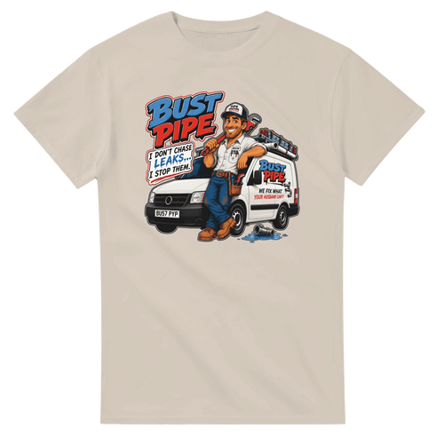 BUST PIPE Limited Edition Heavyweight Graphic T-Shirt - Premium Tradeswear - brandabubble
