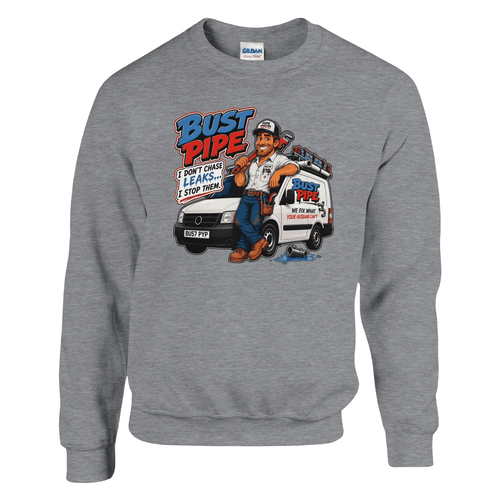 BUST PIPE Professional Heavy Blend Sweatshirt – Premium Plumber Apparel - brandabubble