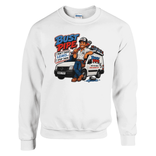 BUST PIPE Professional Heavy Blend Sweatshirt – Premium Plumber Apparel - brandabubble