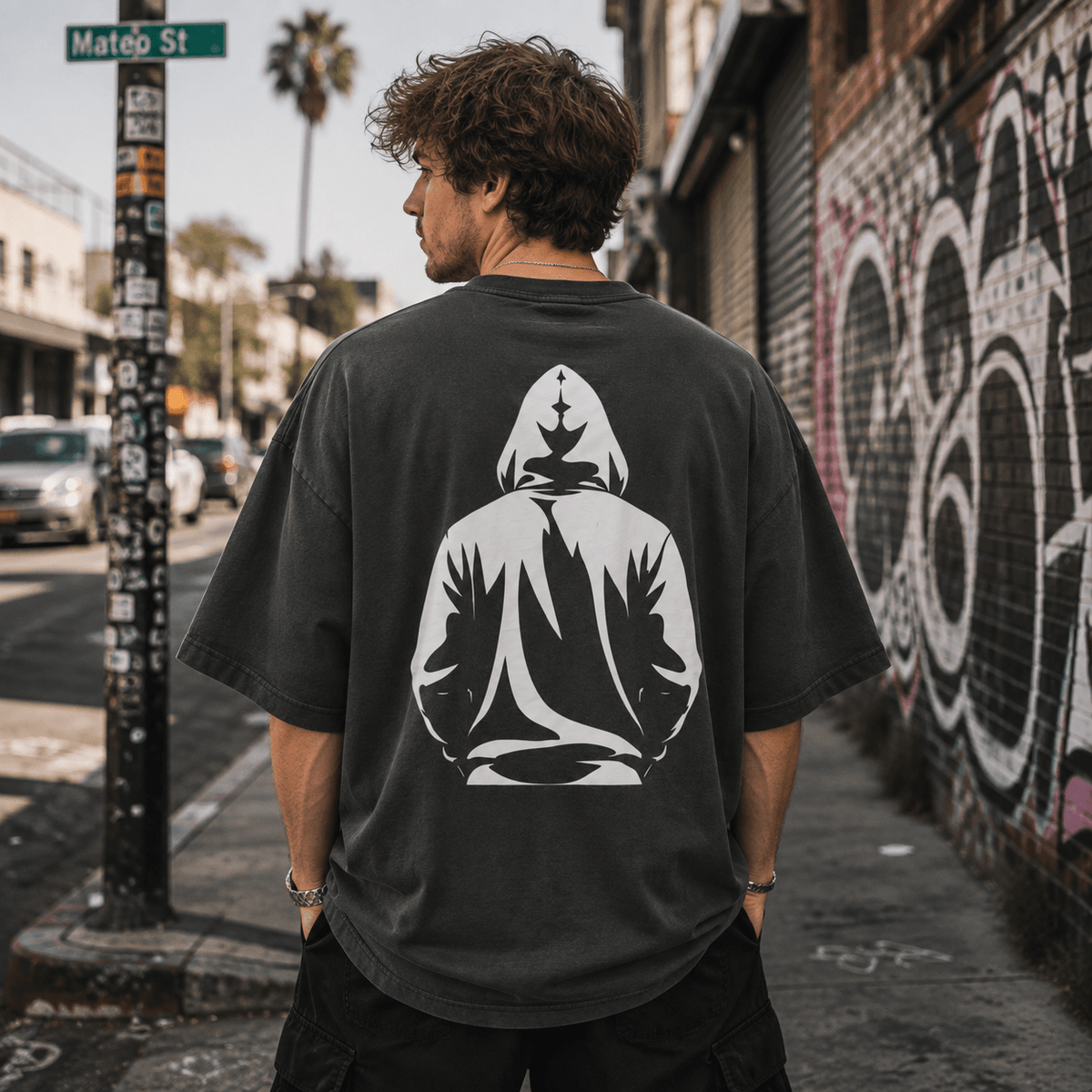 Hate Hoodies Premium Oversized Faded T-Shirt | Unisex Graphic Streetwear Tee | Brandabubble - Brandabubble