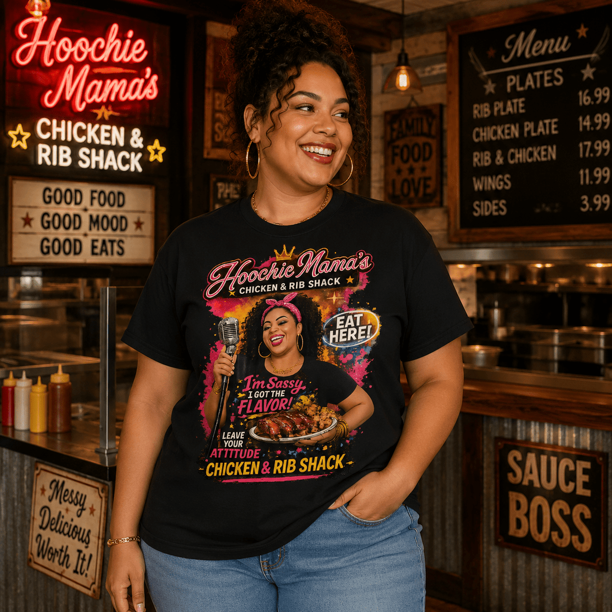 Hoochie Mama's Premium Unisex Heavyweight T-Shirt | Garment-Dyed Cotton Tee | 18+ | Brandabubble - Brandabubble