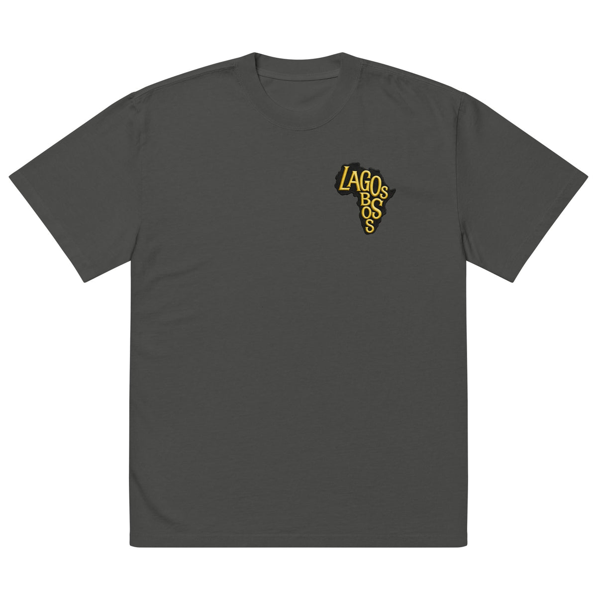 Lagos Boss Premium Men's Oversized Faded T-Shirt | AS Colour 5082 | Limited Edition | Brandabubble - Brandabubble