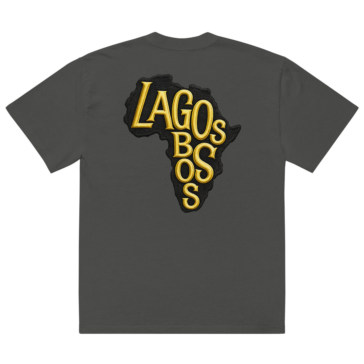 Lagos Boss Premium Men's Oversized Faded T-Shirt | AS Colour 5082 | Limited Edition | Brandabubble - Brandabubble