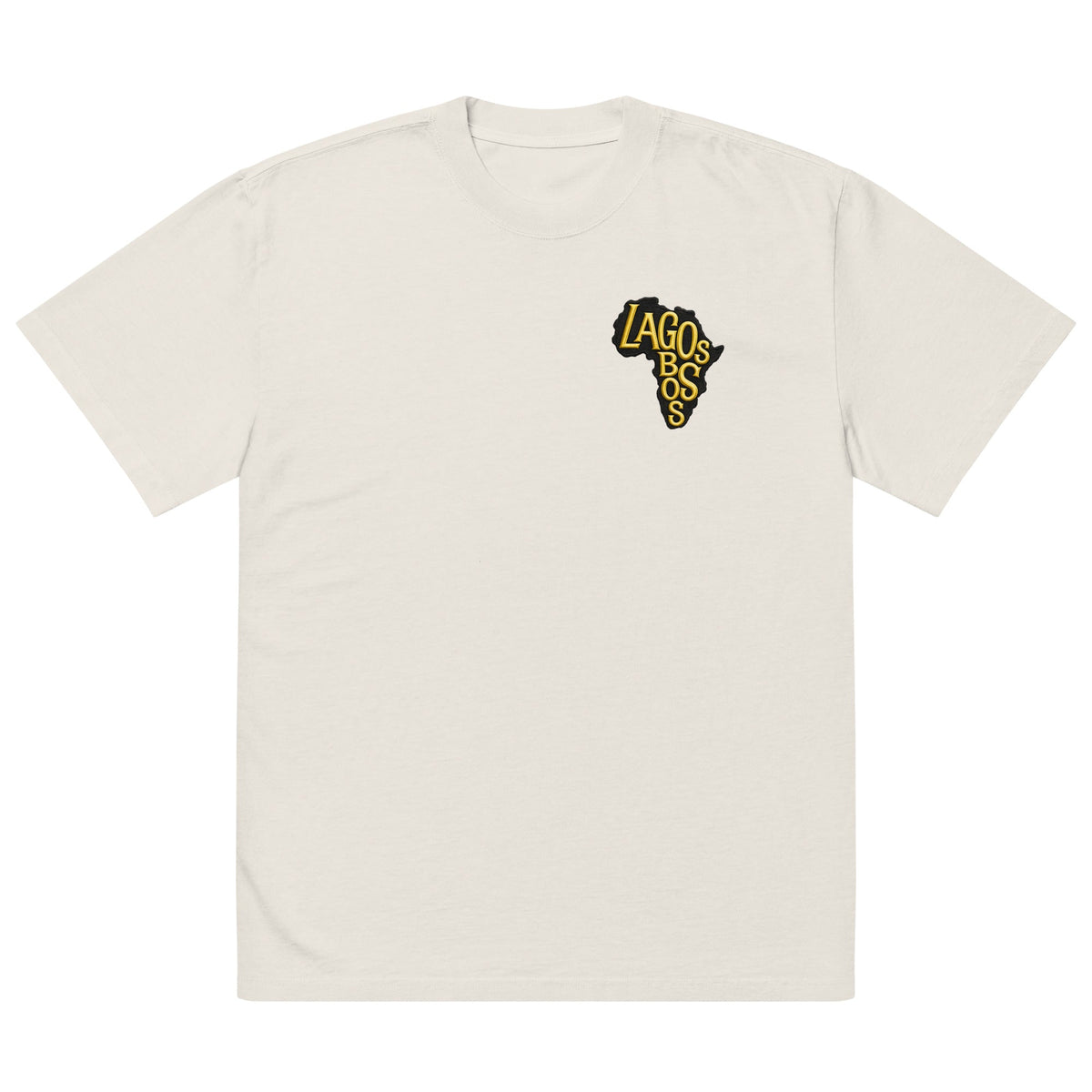 Lagos Boss Premium Men's Oversized Faded T-Shirt | AS Colour 5082 | Limited Edition | Brandabubble - Brandabubble