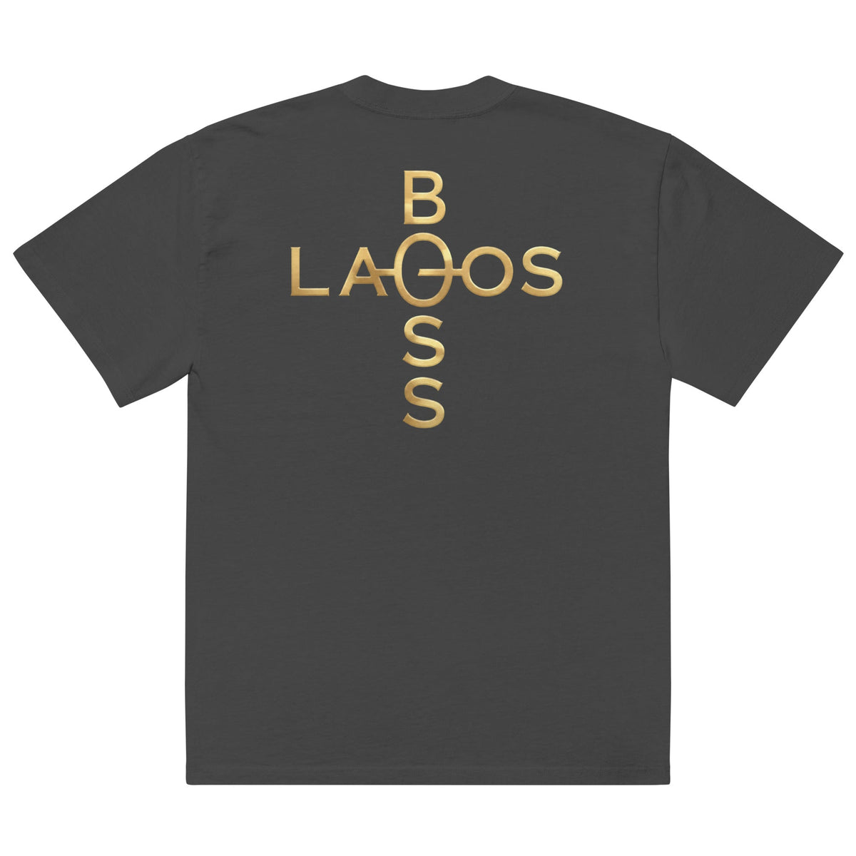 Lagos Boss Premium Men's Oversized Faded T-Shirt | AS Colour 5082 | Limited Edition | Brandabubble - Brandabubble