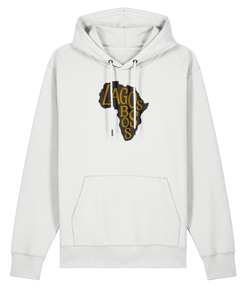 Lagos Boss Premium Organic Hoodie | Embroidered & Back Print Unisex Hoodie | Brandabubble - Brandabubble