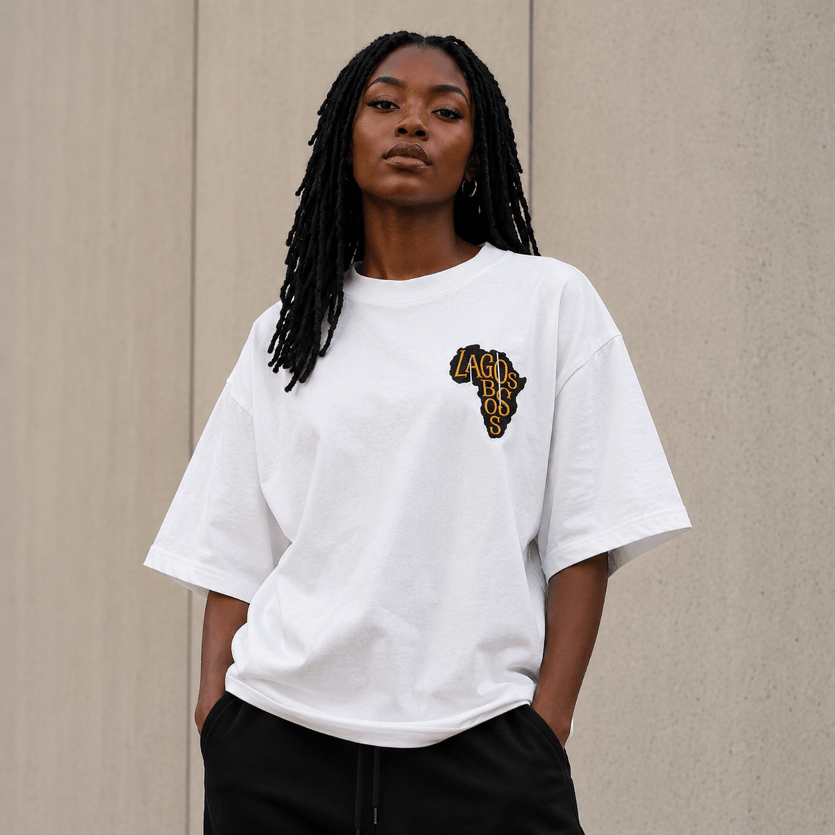 Lagos Boss Premium Oversized T-Shirt | Unisex Embroidered & DTF Streetwear | Brandabubble - Brandabubble