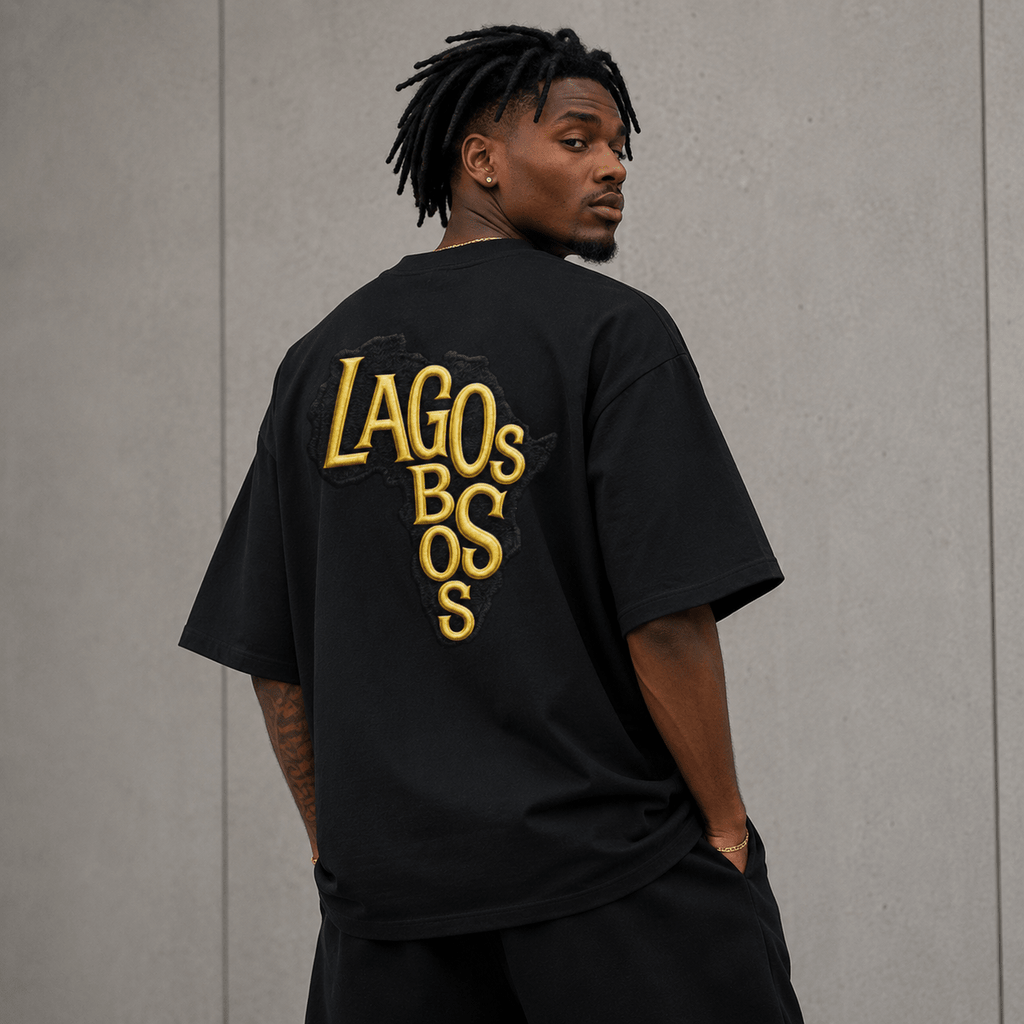 Lagos Boss Premium Oversized T-Shirt | Unisex Embroidered & DTF Streetwear | Brandabubble - Brandabubble
