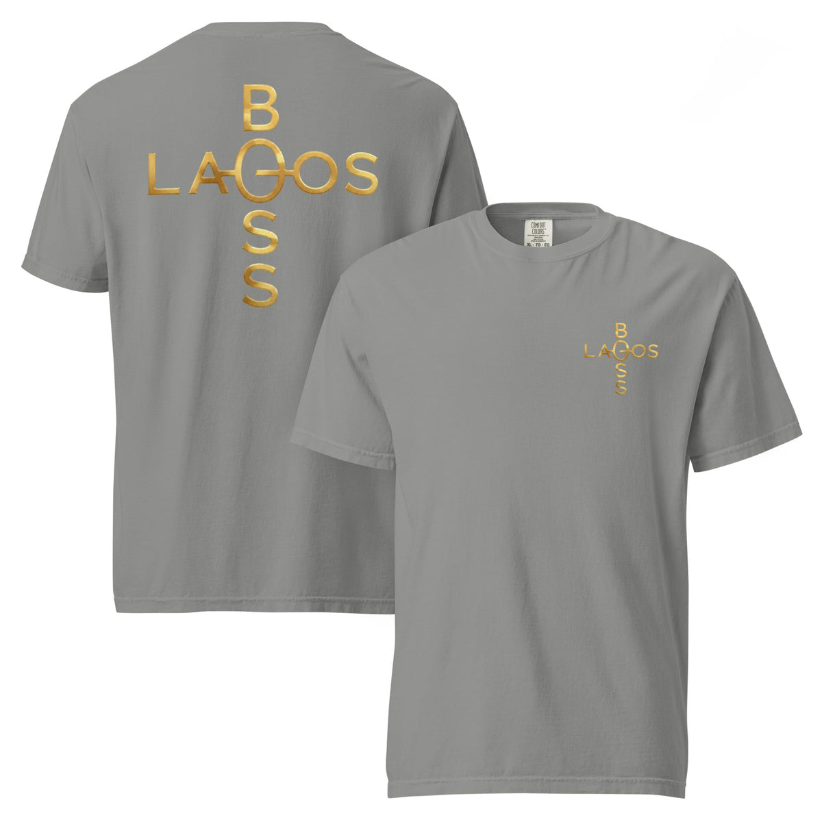 Lagos Boss Premium Unisex Heavyweight T-Shirt | Garment-Dyed Cotton Tee | Limited Edition | Brandabubble - Brandabubble