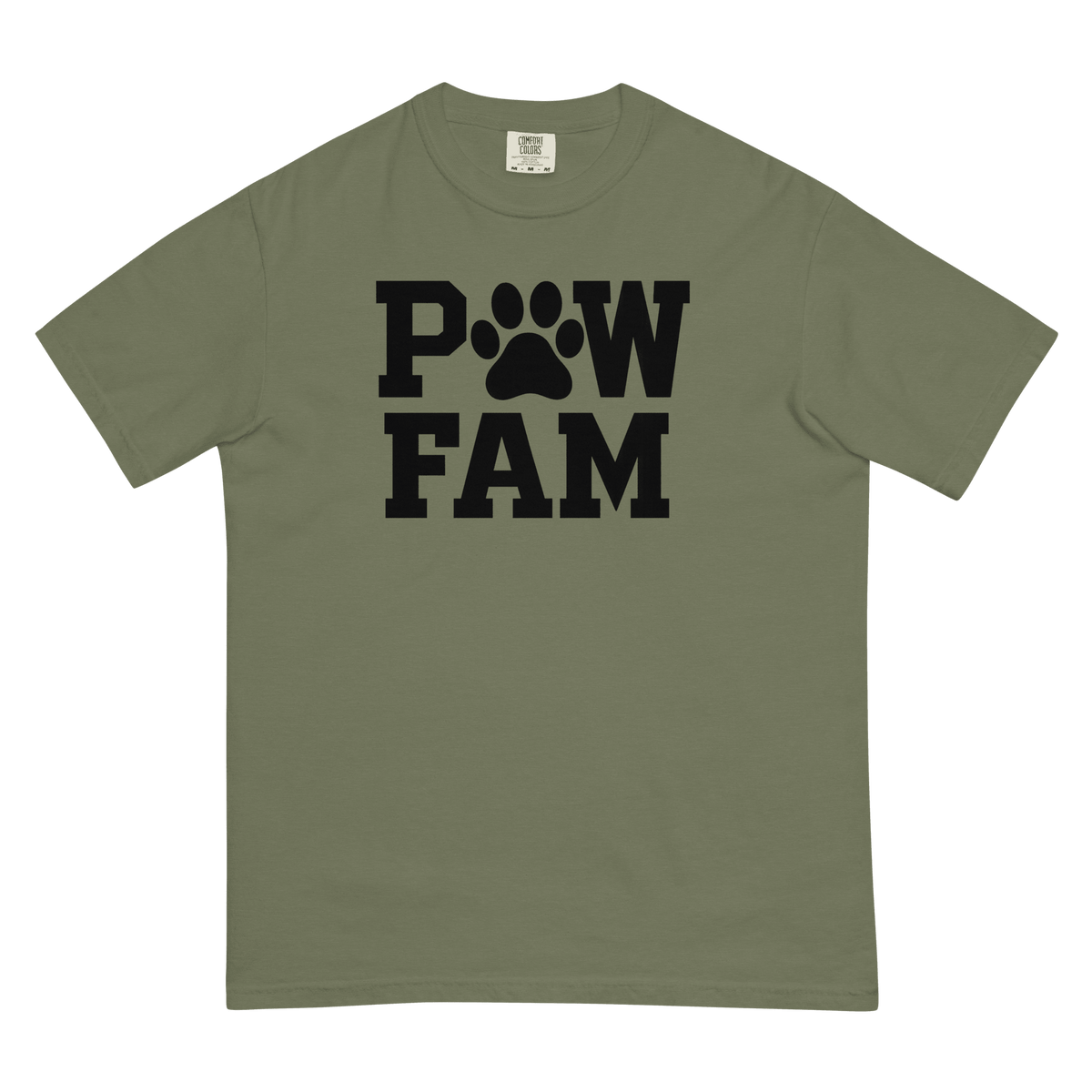 PAW FAM Classic Premium Heavyweight T-Shirt | Unisex Dog & Pet Lover Tee | Brandabubble - Brandabubble