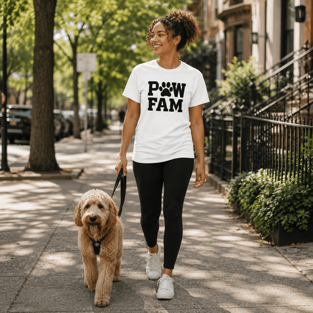 PAW FAM Classic Premium Heavyweight T-Shirt | Unisex Dog & Pet Lover Tee | Brandabubble - Brandabubble