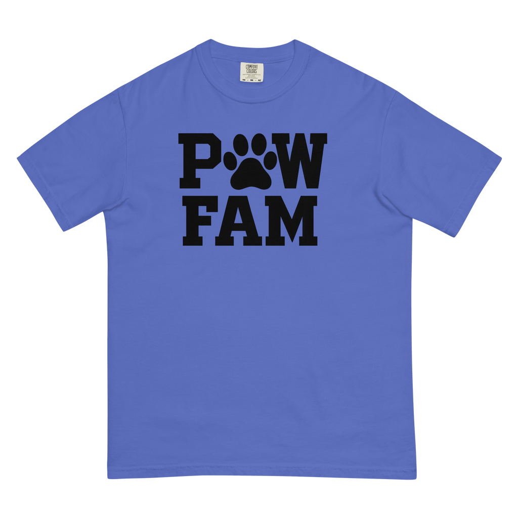 PAW FAM Classic Premium Heavyweight T-Shirt | Unisex Dog & Pet Lover Tee | Brandabubble - Brandabubble