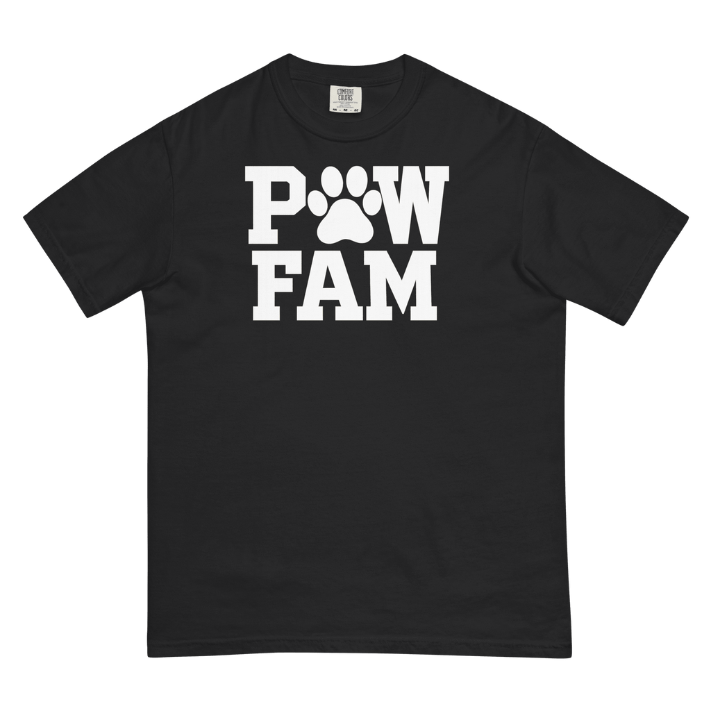 PAW FAM Classic Premium Heavyweight T-Shirt | Unisex Dog & Pet Lover Tee | Brandabubble - Brandabubble
