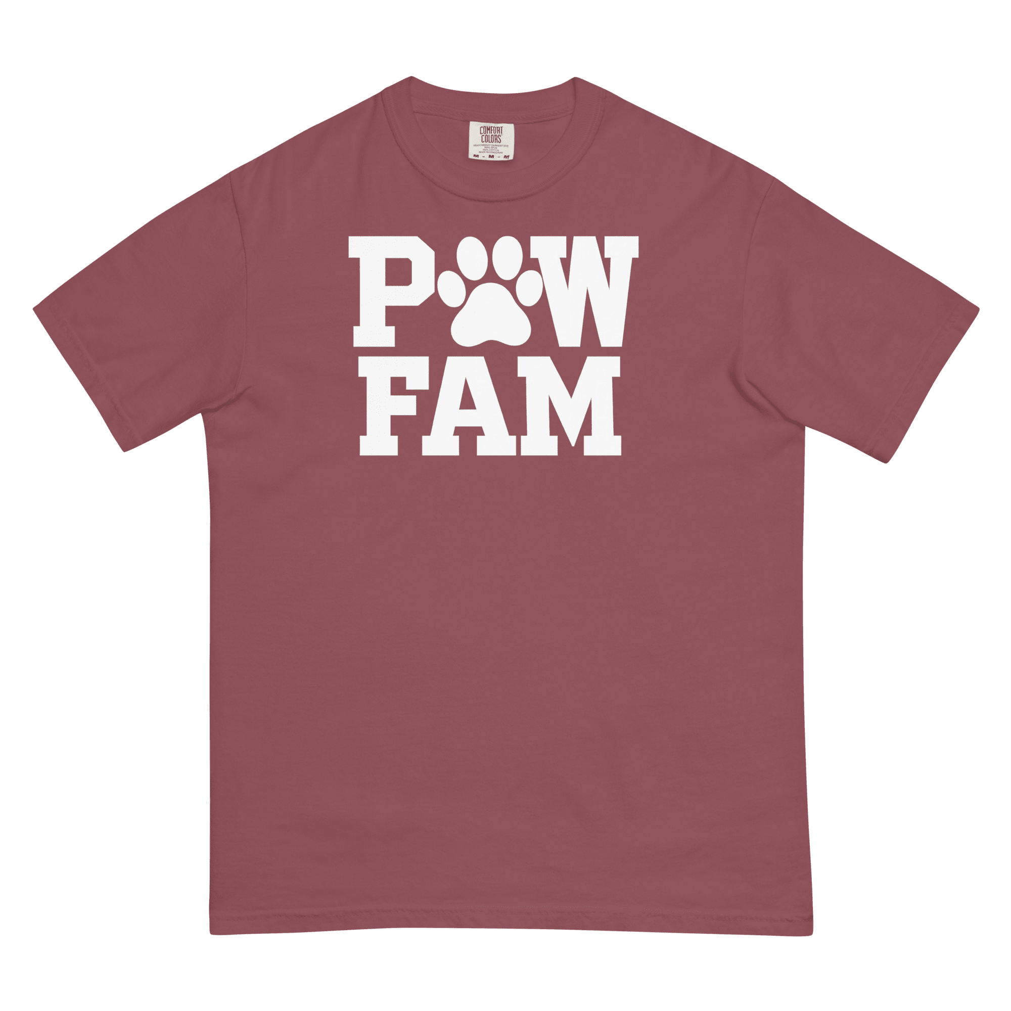 PAW FAM Classic Premium Heavyweight T-Shirt | Unisex Dog & Pet Lover Tee | Brandabubble - Brandabubble