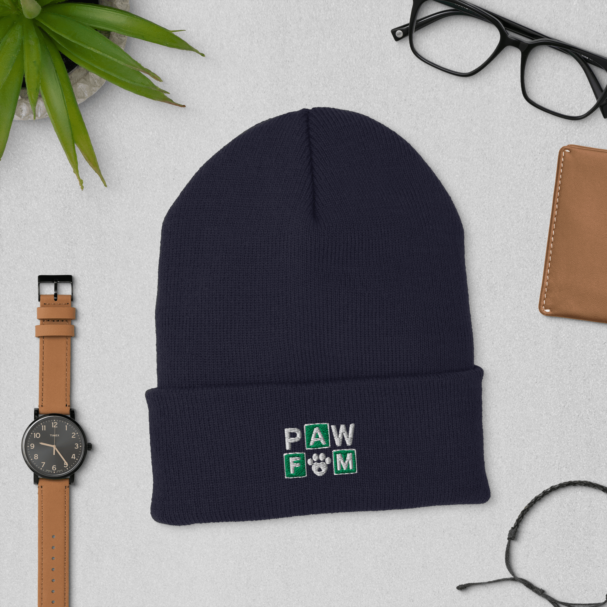PAW FAM Dog Lover | Premium 3D Puff Embroidered Beanie | Brandabubble - Brandabubble