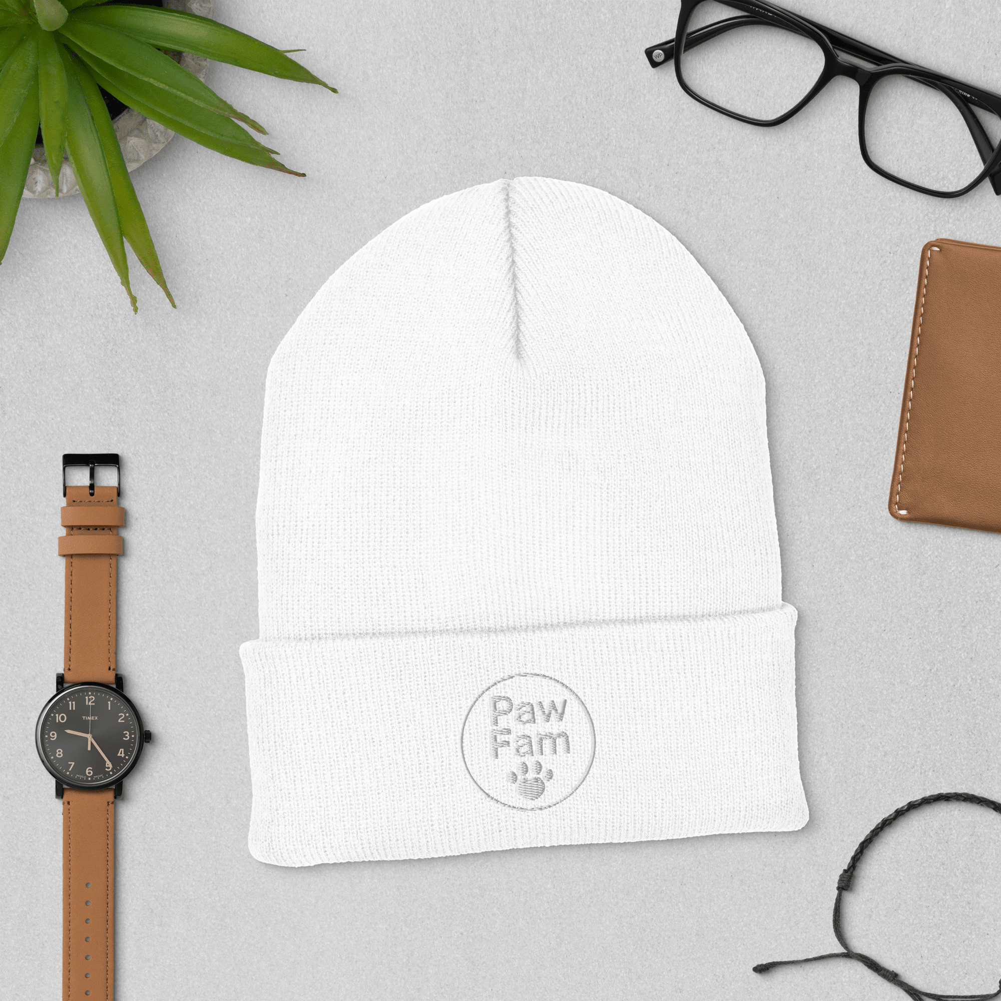 PAW FAM Dog Lover | Premium 3D Puff Embroidered Beanie | Brandabubble - Brandabubble