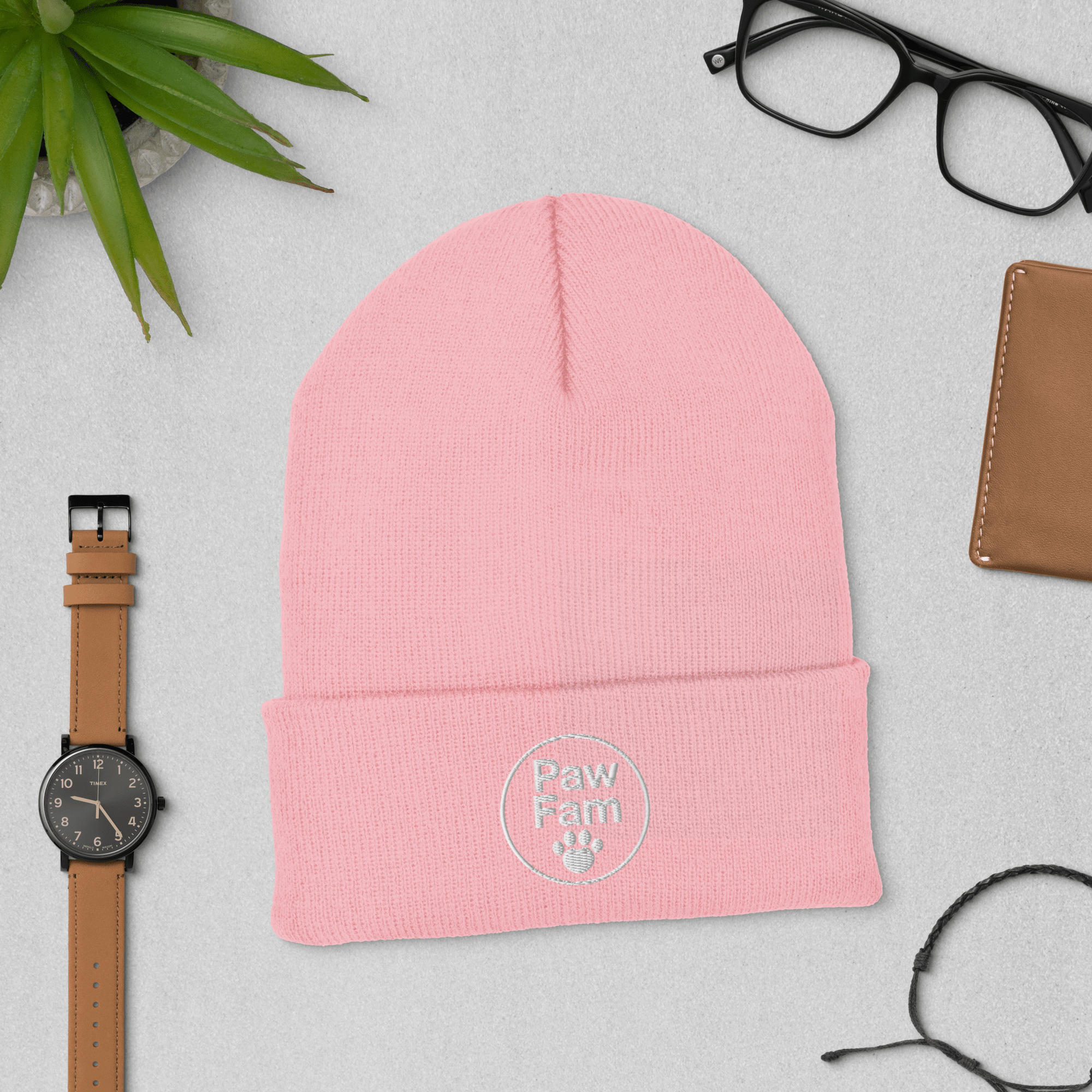 PAW FAM Dog Lover | Premium 3D Puff Embroidered Beanie | Brandabubble - Brandabubble